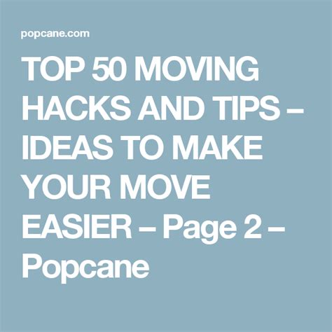 Top 50 Moving Hacks And Tips Ideas To Make Your Move Easier Page 2