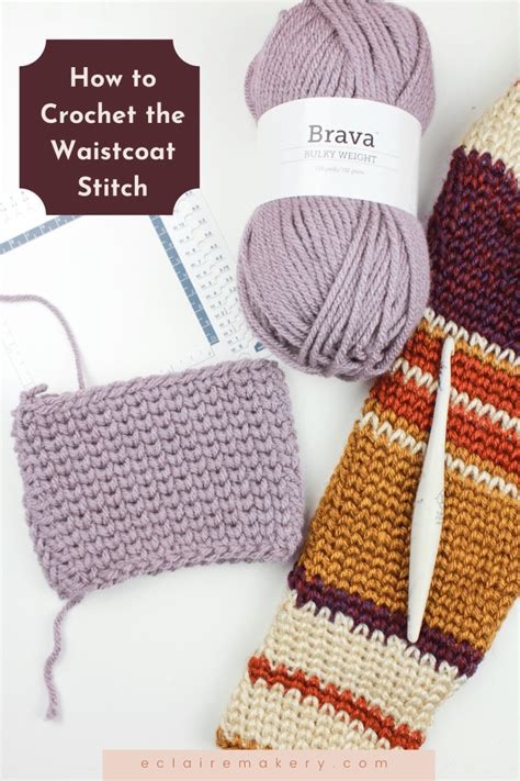 How To Crochet The Waistcoat Stitch Crochet Stitch Tutorial By