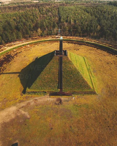 Aerial View Of The Pyramid Van Austerlitz The Netherlands Stock Photo