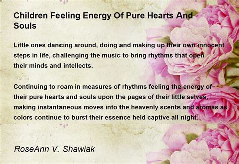 Children Feeling Energy Of Pure Hearts And Souls By Roseann V Shawiak