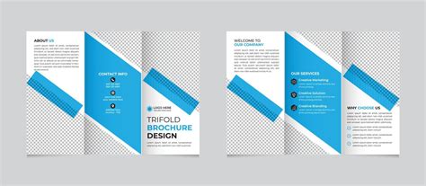 Corporate Business Trifold Brochure Template Design Free Vector