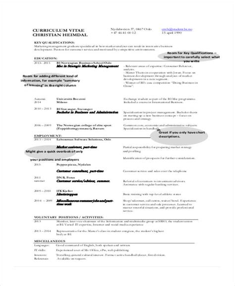 9 Summer Job Resume Templates Pdf Doc