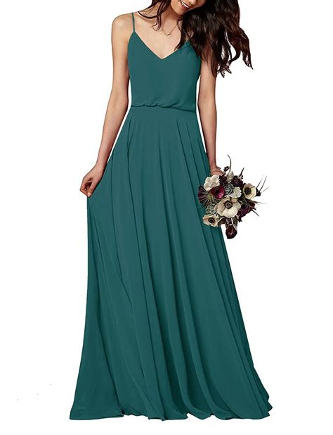 Vaniadress Women Spaghetti Strap Long Bridesmaid Dress Formal Gown V097lf