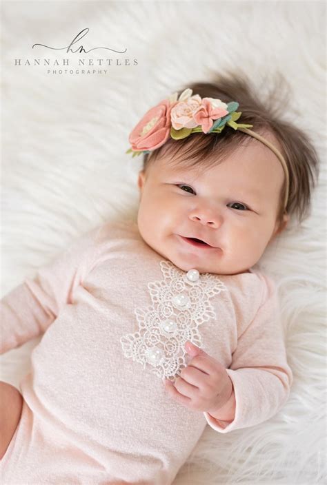 Blush Felt Flower Headband Felt Flower Crown Newborn Photo Etsy