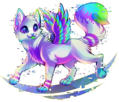 Rainbow Kittens With Wings Anime Animals On Pinterest