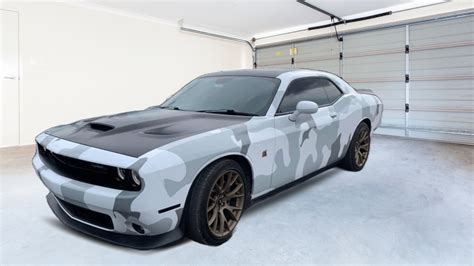 Camouflage Dodge Challenger Tampa Auto Wraps