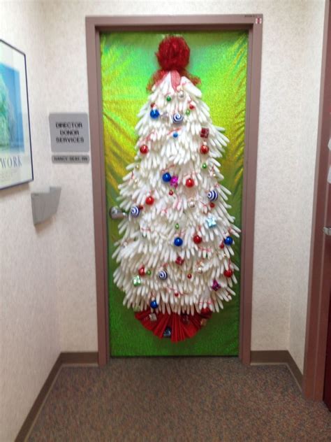 Christmas Door Decor For Nurses Made From Surgical Gloves And A