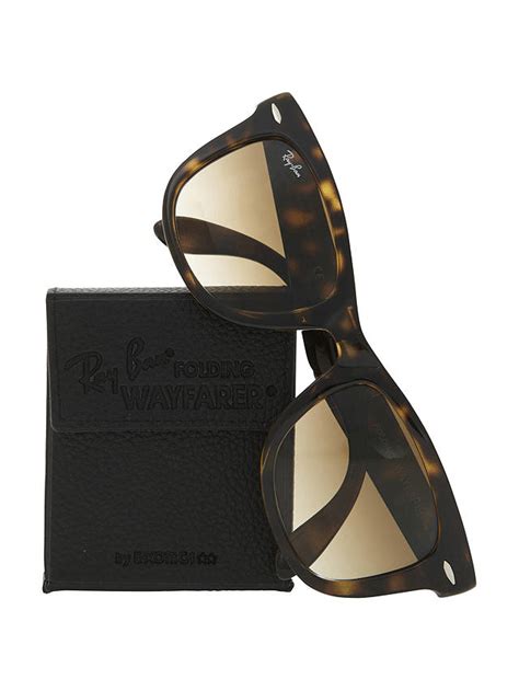 Secured purchase purchase from our website is 100% safe. Ray-Ban RB4105 Folding Wayfarer Sunglasses, Light Havana ...