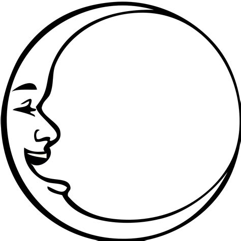 Outline The Moon Clipart Best