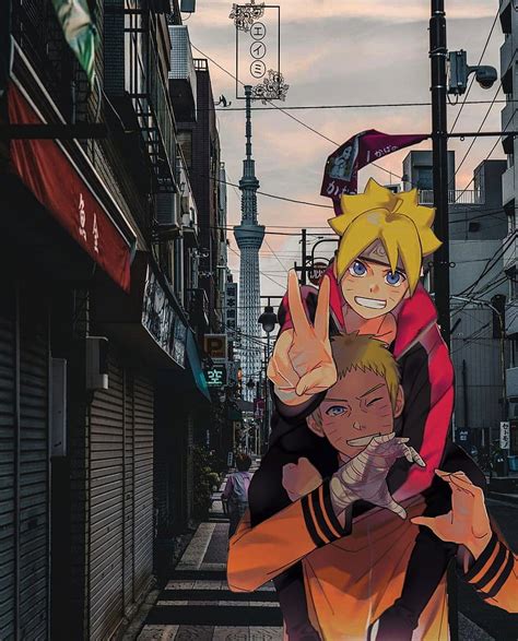 Boruto And Naruto Anime Anime Art Boruto Children City Father