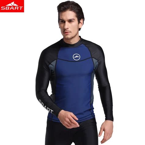 Sbart 2018 New Upf 50 Swim Rash Guard Men Long Sleeve Swim Shirts Anti Uv Rashguard Topsr Plus