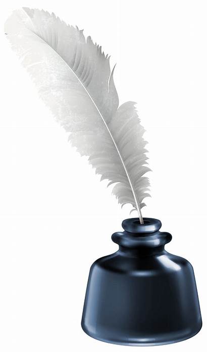 Ink Quill Pot Transparent Clipart Clip Feather