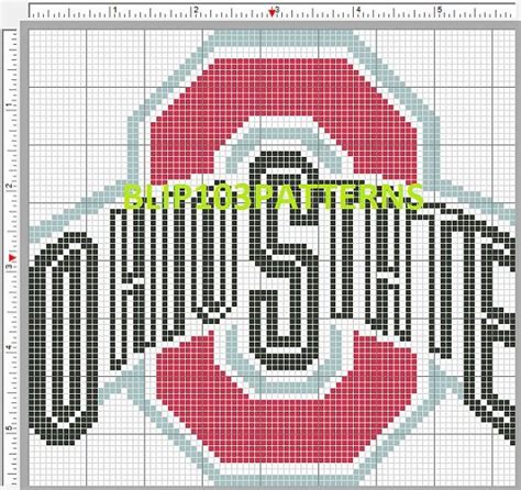 Ohio State Logo Cross Stitch Pattern By Blip103patterns On Etsy Cross
