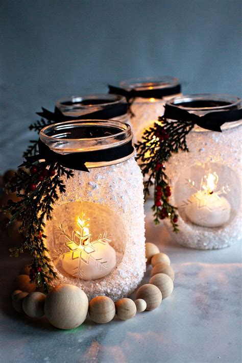 Snowflake Lantern Holiday T Idea Mason Jar Christmas Ts