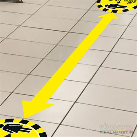 Floor Sticker Arrow Markers 2mtr Anti Slip Daytona Visual