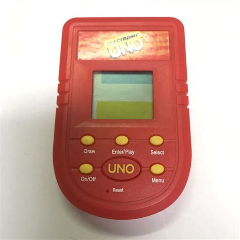Electronic Uno Handheld Game Mattel 2001 Tested And Works Pre Owned