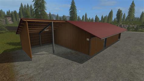 Placeable Woodshed For Machinery And Woodchips Fs17 Farming Simulator