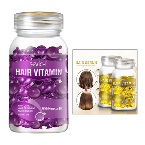 The pure vitamin e serum can be used on damp hair after washing for nourishment purpose. Anti Frizz Hair Vitamin Serum Capsule Essence Vitamins E ...
