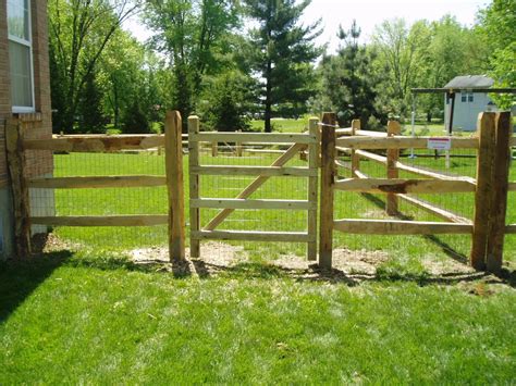 In keeping with the rustic simplicity of the fence design, split rail fences are typically installed by setting the posts with tamped soil and gravel instead of concrete. Wooden Gates For Split Rail Fences • Fences Design