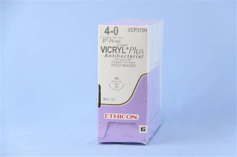 Ethicon Suture Vcp315h 4 0 Vicryl Plus Antibacterial Violet 27 Sh