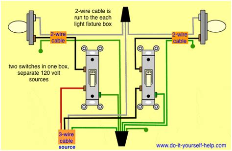How To Wire Two Switches To Two Lights