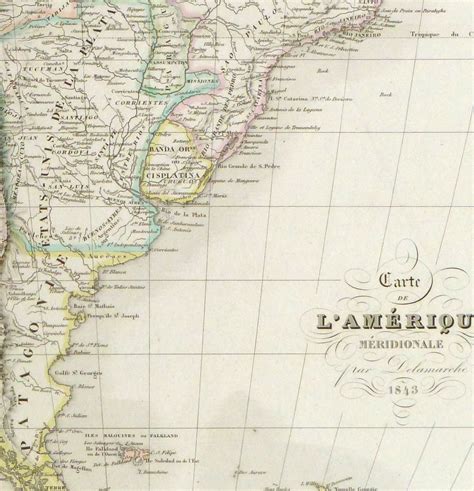 South America Map 1843 Original Art Antique Maps And Prints