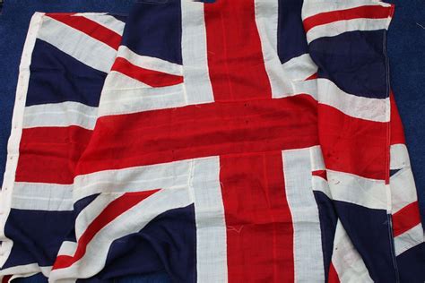 Original British Union Jack Flag Large Size Vintage In Flags