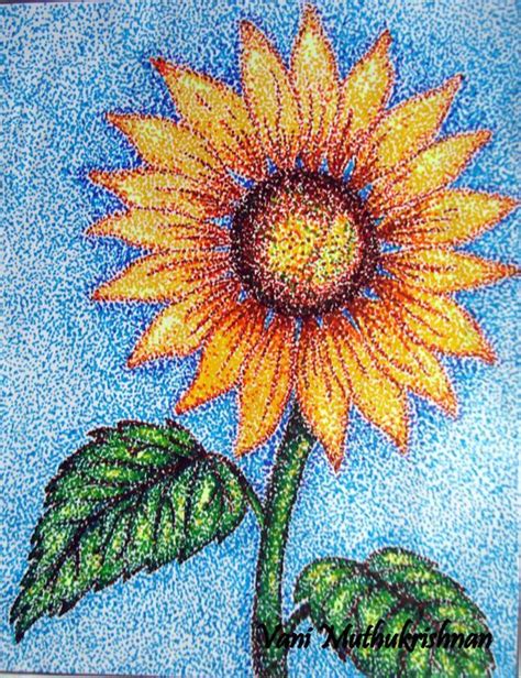 Pointillism Pointillism Sunflower Classroom Art Projects Elementary
