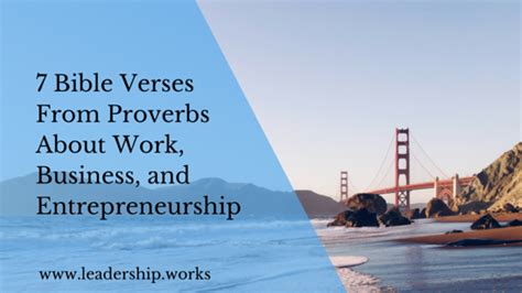 7 Bible Verses From Proverbs About Work Business And Entrepreneurship