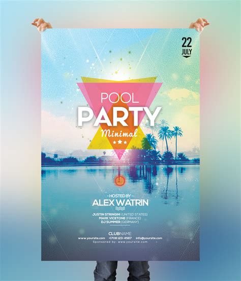 Pool Party Flyer Template Free Printable Templates