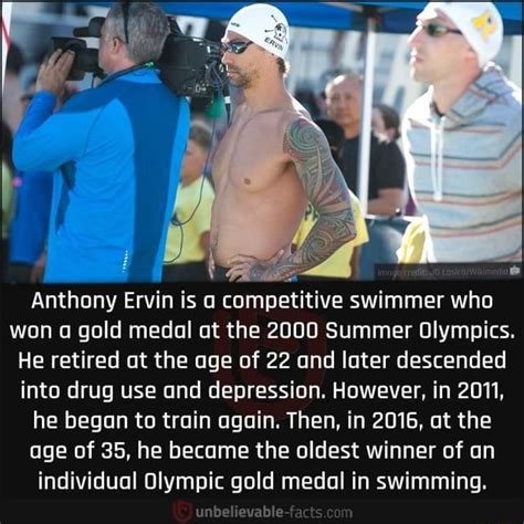 Anthony Ervin Is Competitive Swimmer Who Won A Gold Medal At The Summer Olympics He