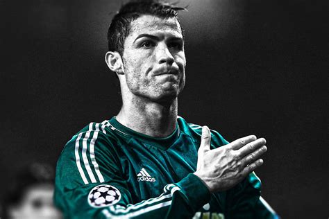 Cristiano Ronaldo Real Madrid Soccer Black And White Poster My Hot