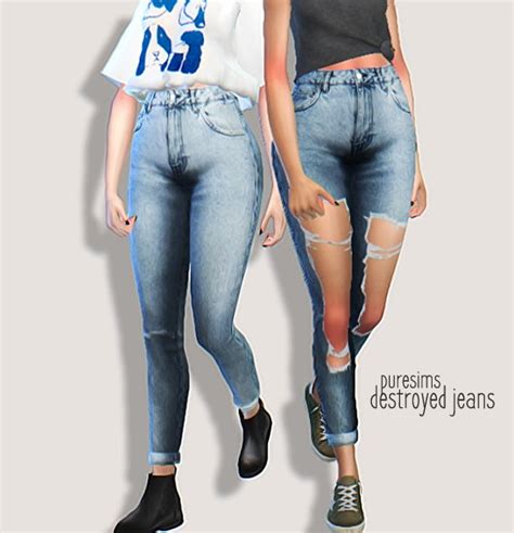 Pure Sims Destroyed Jeans Sims 4 Downloads