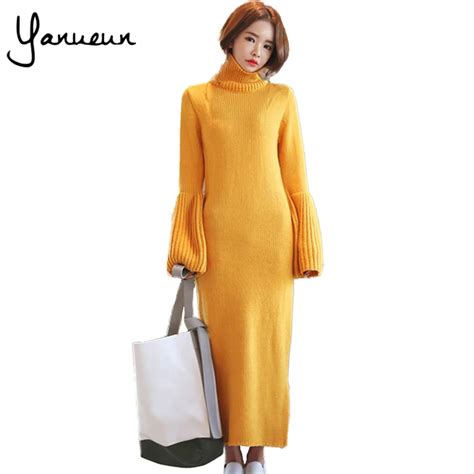 Yanueun Korean Fashion 2017 New Women Casual Dress Autumn And Winter