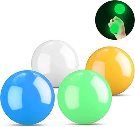 4pcs 45cm Balls That Stick To Ceiling Glow In The Dark Luminous