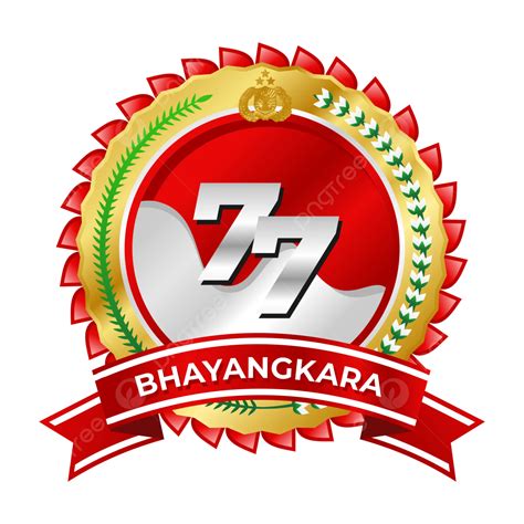 The Official Logo For The 77th Bhayangkara Anniversary In 2023 Vector