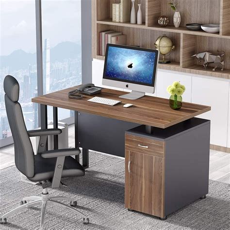 Free delivery and returns on ebay plus items for plus members. Tribesigns Computer Desk with Storage Cabinet, 47" Modern ...