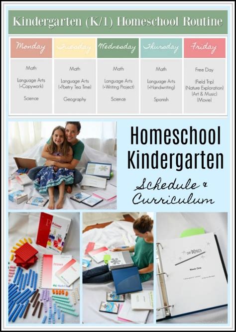 Kindergarten Homeschool Curriculum And Schedule