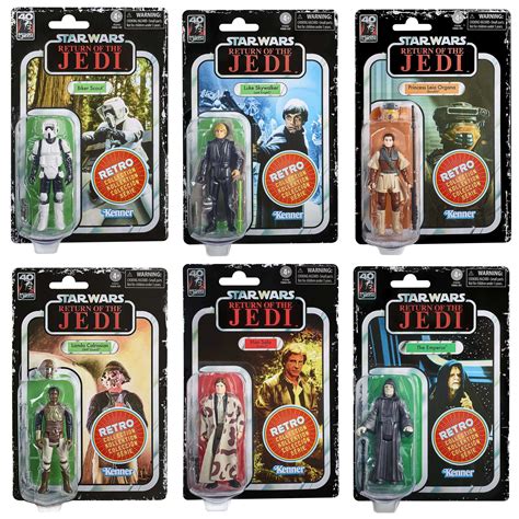 Star Wars Retro Collection Return Of The Jedi Set Of 6 Kapow Toys