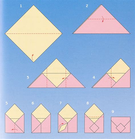 оригами конверт схема Оформление конвертов Сделать конверт