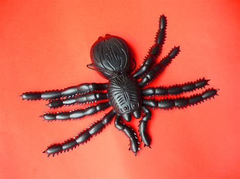 Image Of Scary Black Halloween Toy Spider Creepyhalloweenimages