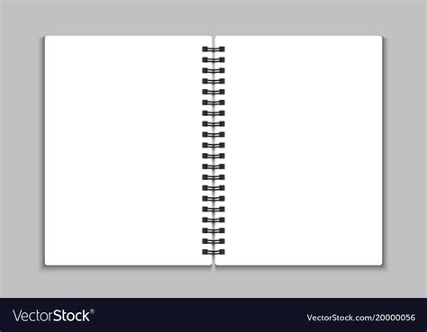 Download spiral notebook images and photos. Blank open notebook Royalty Free Vector Image - VectorStock