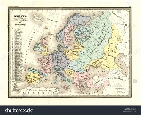 Antique Map Of Europe In 1100 Ad Stock Photo 713787 Shutterstock