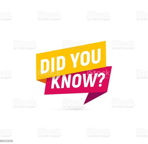 Did You Know Vector Speech Bubble Icon Paper Style On White Background