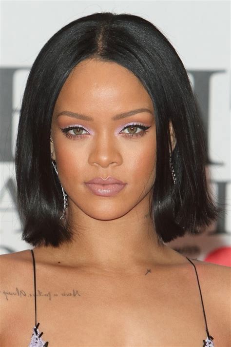 Rihanna With Straight Hair Long Straight Cut Rihannas Most