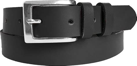 Women S Black Leather Belt 30mm Wide Silver Buckle Handmade In UK