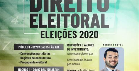 CURSO PRÁTICO DIREITO ELEITORAL ELEIÇÕES 2020 MÓDULO II ONLINE