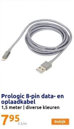 Prologic 8 Pin Data En Oplaadkabel Aanbieding Bij Action