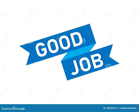 Good Job Image Logo Good Job Vector Image Stock Vector Illustration