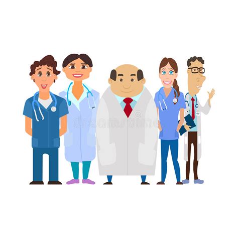 Medical Team Group Of Hospital Workers Vector Stock Vector